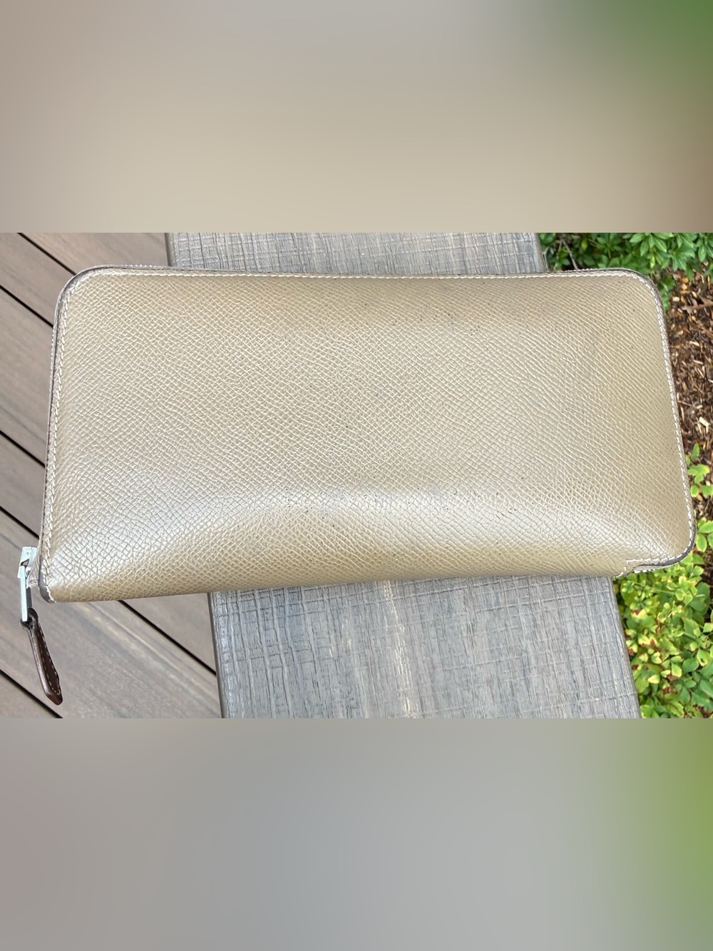 Hermes Epsom Leather Long Wallet Women's
